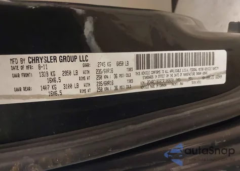 2012 Chrysler Town & Country Touring z USA, uszkodzony, nr VIN 2C4RC1BG6CR106820